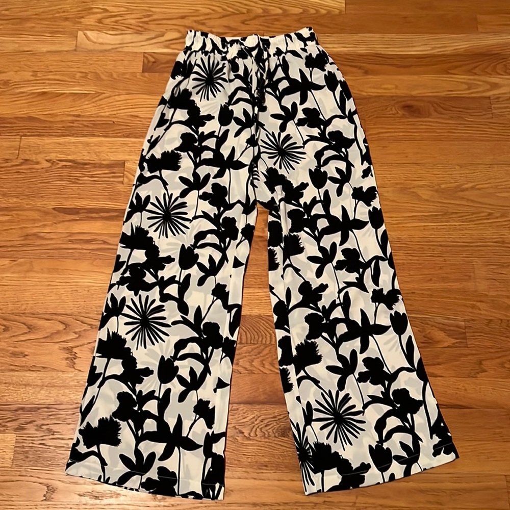 Cream with black flowers. Shein size medium